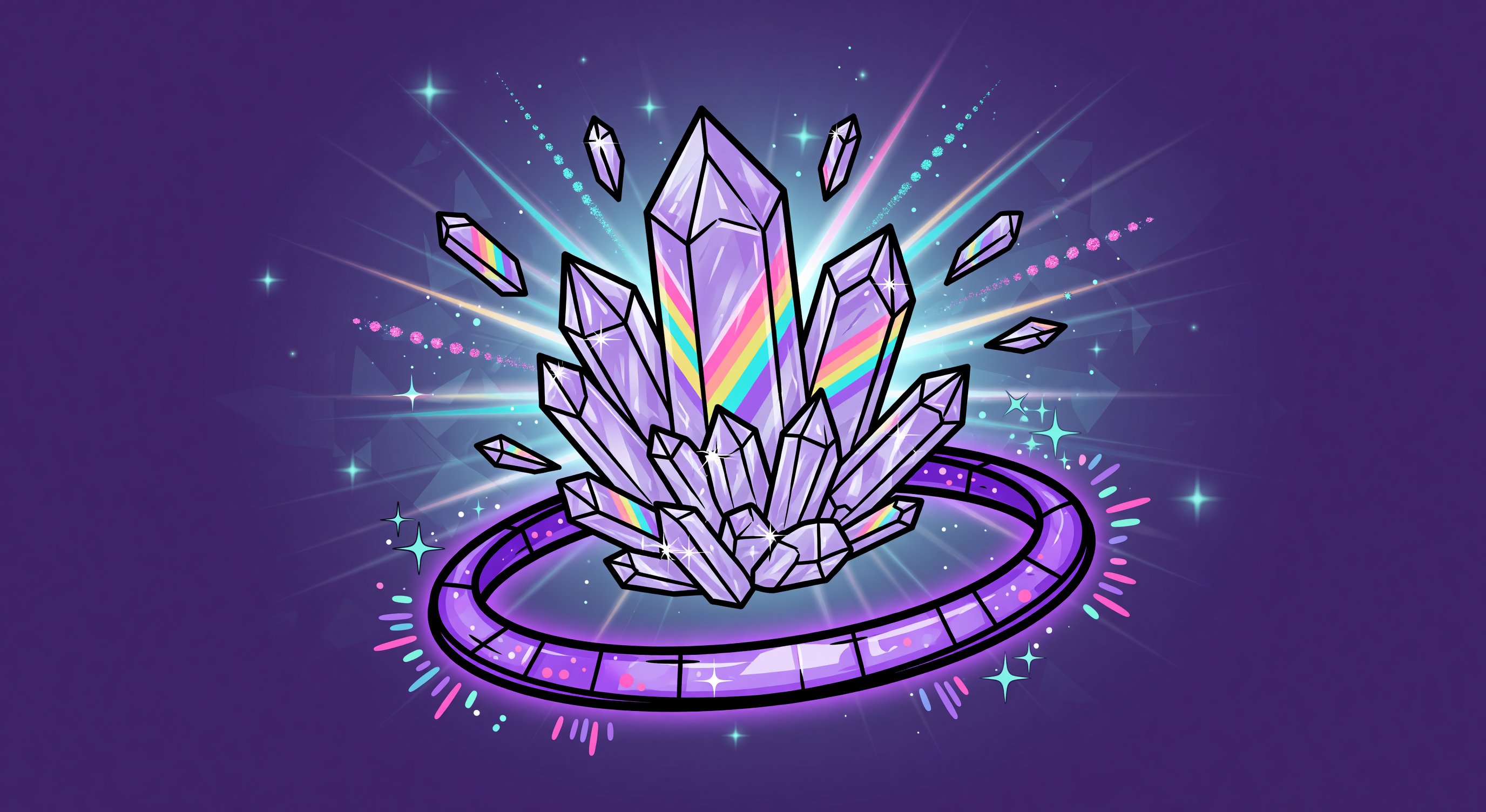 Crystal prism gems representing the Prism Burst column symbols